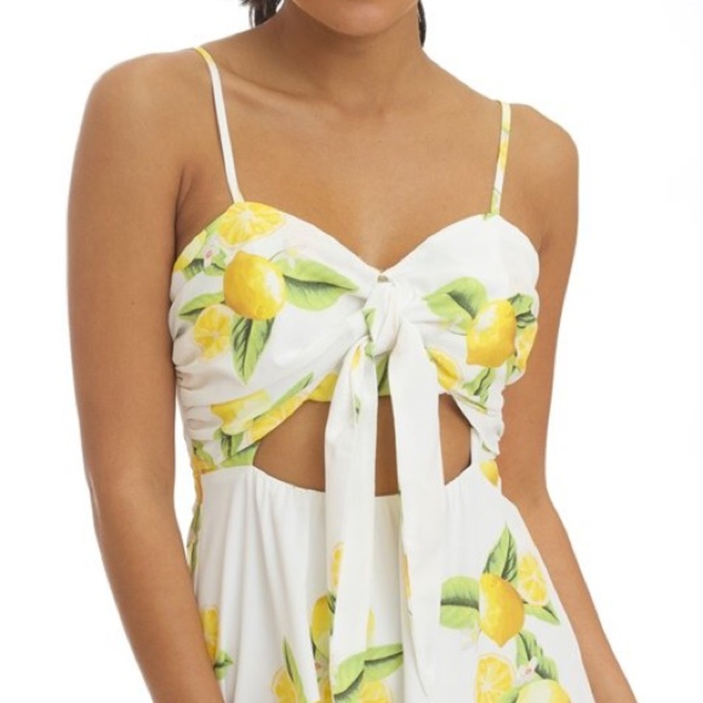 🍋LAST ONE🍋 Lemon Ruffle Flirty Mini Summer Dress - Picture 6 of 8